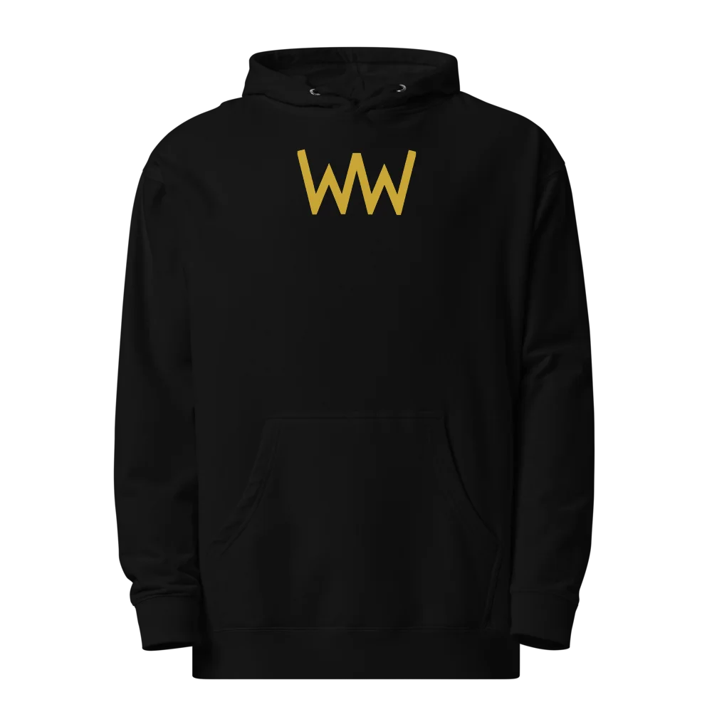 Witness Hoodie, Gold on black