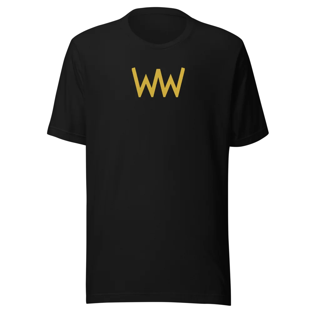 Witness Tee, Gold on black